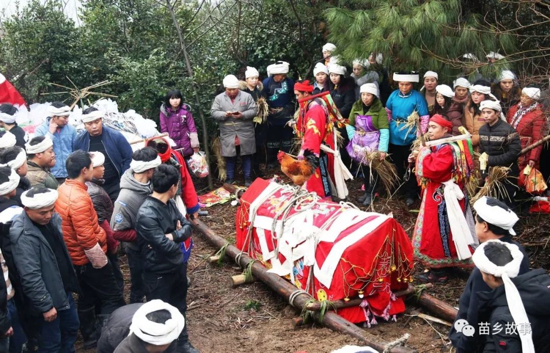 苗族丧葬习俗:巴狄扎的葬礼,车亡灵上天国的神圣仪式